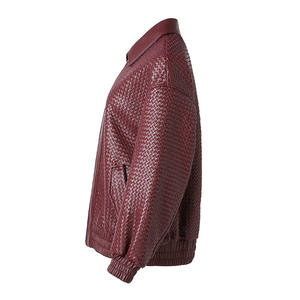 Jancoco 2025 primavera giacca di pelle bordeaux alla moda giacca di pelle da <span class=keywords><strong>donna</strong></span> - Product Image 2