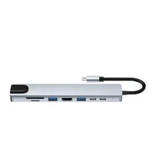 8-in-1 <strong>USB</strong>-<strong>C</strong> <strong>Docking</strong> <strong>Station</strong> <strong>USB</strong> 3.0 PD Hub with Charging Ethernet HDMI 4K TF/SD Card Reader for MacBook and Other Devices - Product Image 3