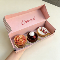 Boîte d'emballage de luxe pour mochi et beignets, pliable, personnalisable avec logo, réutilisable