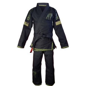 Kimono de Jiu-Jitsu Noir en Tissu Perlé de Haute Qualité 100% Coton, Logo Personnalisé, Meilleure Vente en Gros, Uniforme d'Arts Martiaux Léger 380g à Séchage Rapide - Product Image 1