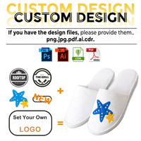 Chaussons d'hôtel pour enfants en PVC/EVA/TPR antidérapants avec logo personnalisé, semelle de 5-7 mm, mignons, jetables, à motif de dessin animé, pour l'intérieur