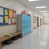 Casier de classe moderne pour école et bureau, 1/2/4 portes, avec portes grillagées, en plastique ABS, pour élèves du primaire, bureau à domicile, structure KD