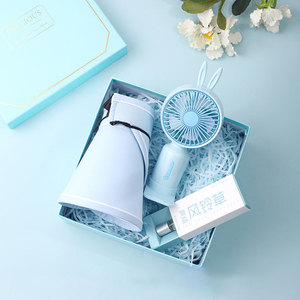 Nouveau populaire Design innovant cadeau combinaison ensemble parapluie pliant crème solaire masque manchon Protection solaire extérieure 3 pièces coffret cadeau - Product Image 3