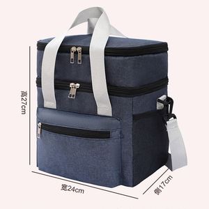 600D Insulated Aluminum Thermal <b>Lunch</b> <b>Bag</b> Foldable 20L Cooler with Zipper Closure for Picnic & Meal Use - Product Image 6