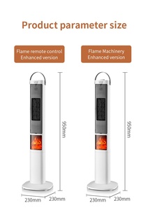 <span class=keywords><strong>Chauffage</strong></span> de cheminée électrique à commande vocale intelligent portable avec <span class=keywords><strong>chauffage</strong></span> vertical PTC à gaz de souffleur d'air chaud à flamme simulée 3D - Product Image 6