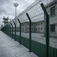 Panneaux de clôture anti-escalade 358, mailles de sécurité soudées, galvanisées, clôture de prison