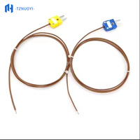 Solder-joint Probe 1.25mm PTFE Insulated K Type 24AWG Thermocouple RTD Temperature Sensor Sensing Wire Cable OEM/ODM IP68