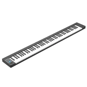 Teclado de piano elétrico com bateria de lítio atualizado, teclas portáteis dobráveis com 88 teclas, alto-falantes duplos bluetooth, venda imperdível de fábrica