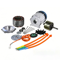 Motor DC Brushless Torsi Tinggi 4000W 48V/60V/72V Tahan Air Bersertifikasi ROHS untuk Sepeda Motor Listrik dan Sepeda Quad