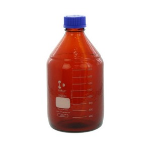 Bouteille à bouchon à vis enduit de sécurité Sibata 500 ml pour usage en laboratoire avec bouchon bleu - Product Image 2