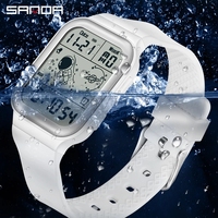 Personnalisé Votre Propre Logo SANDA 6052 Électronique Sports de Plein Air Étanche Astronaute Série Junior Étudiant Hommes Montre-Bracelet Numérique