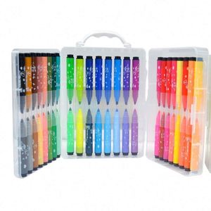 Ensemble de stylos à eau pour enfants Bonwins, pour dessin, coloriage, graffiti, art, marqueurs personnalisables, couleur DIY, mini stylos à aquarelle, triangulaires/hexagonaux/ronds - Product Image 1