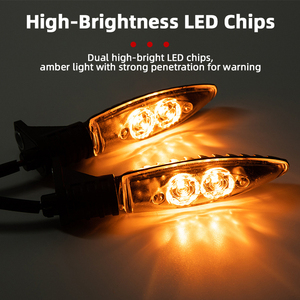 Clignotants avant et arrière LED pour moto, pour BMW R1200 F800 F650GS F700GS Water Bird, clignotants pour vélo - Product Image 3