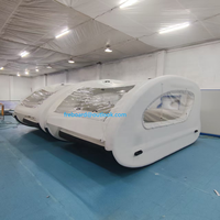 FREBOARD Nouveau Design Bateau Catamaran Gonflable Électrique pour Loisirs Nautiques, pour 8 Personnes