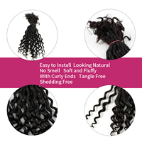 Extensions de dreadlocks en cheveux humains ANNA Deep Goddess, 100 % faites à la main, pour le marché africain