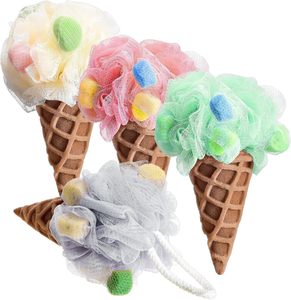 ฟองน้ำอาบน้ำรูปไอศกรีมสีรุ้ง สำหรับขัดผิวเด็ก - Product Image 1