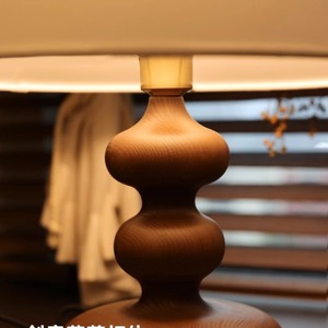Lámpara de Mesa de Madera E27 LED 220V con Interruptor, Estilo Simple, Iluminación para Dormitorio - Product Image 3