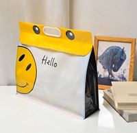 Bolsas troqueladas duraderas Embalaje DE LA EMPRESA Bolsas de compras de plástico Logotipo personalizado resistente a la intemperie