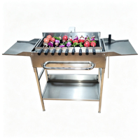 Barbecue électrique portable pliable automatique turc-russe pour camping, charbon de bois, type Hibachi, pour Chypre