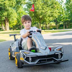 Go Kart Eléctrico Storkid para Niños y Adultos 2032, Auto de Derrape para Interiores y Exteriores con Bandera y Luces - Product Image 5