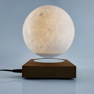 Lampe lunaire à lévitation magnétique décorative d'art moderne, lampe de bureau flottante à LED blanc chaud, contrôle tactile, intensité réglable, pour la maison - Product Image 1