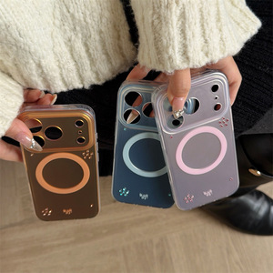 เคสโทรศัพท์แม่เหล็กผิวด้านลายดอกไม้กลิตเตอร์หรูหราสำหรับ iPhone 17 PRO MAX 16 Pro 15 Pro - Product Image 4
