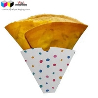 Boîte en papier biodégradable pour crêpes, forme spéciale, logo personnalisé, tailles variées, en matériau alimentaire 100% jetable