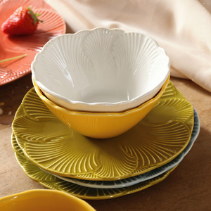 Set Perlengkapan Makan Porselen Keramik Solid Gaya Eropa Hotel Mewah Mangkuk Piring Cangkir LovingHome untuk 2 Orang - Product Image 5
