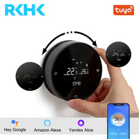 Termostato Inteligente RKHK con Función de Calibración de Temperatura y Humedad IPS, Sensor WiFi con Aplicación Tuya, Alimentación Eléctrica/a Gas para Uso en Hoteles