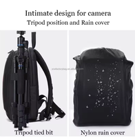 Sac photo multifonctionnel vidéo numérique DSLR 15.6 pouces Compartiment pour ordinateur portable Trépied attaché Sac à dos pour caméra de randonnée et photographie