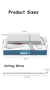 Gadget de <span class=keywords><strong>cuisine</strong></span> : Trancheuse et coupe-fromage à beurre avec 6 fils de rechange supplémentaires et échelle de taille précise sur la planche à découper - Product Image 6