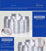 Kemasan Kantong Zipper Film Metalik Food Grade Anti Lembab Aluminium Foil Stand Up Pouch Logo Custom