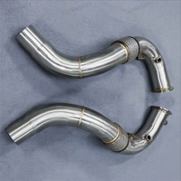 Sistema de escape Rongdi fabricado en China, tubo de escape recto de acero inoxidable de 1.5 mm de espesor, tubos de conexión para 550i/650i/750i F10/F12 N63
