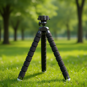 Support de téléphone trépied en aluminium réglable par Ask Gecko, support léger et flexible avec verrouillage par torsion, jambes à 6 sections, 55 mm plié - Product Image 2