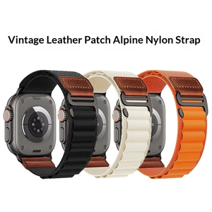 Nuevas Correas de Reloj de Nailon con Etiqueta de Cuero para Apple Watch S11 10 46mm Ultra 49mm SE 44mm 45mm, Correa de Reloj con Hebilla de Presión - Product Image 6