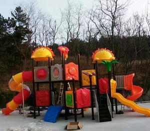 Ensemble de toboggans de terrain de jeu extérieur inspiré de la <span class=keywords><strong>nature</strong></span> directe d'usine avec panneaux colorés et anneaux d'escalade pour les enfants - Product Image 6