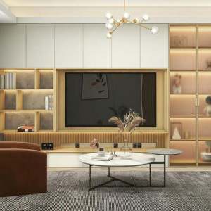 Custom Modern and Contemporary <b>TV</b> Cabinet Luxury New Wooden Villa Design for Living Room Furniture - Product Image 6