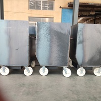 Bac à déchets basculant pour chariot élévateur, chariot de collecte de déchets en acier sur mesure, chariot de manutention de ferraille métallique, thermolaqué, taille et couleur personnalisées