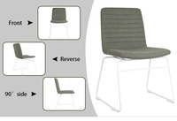 Fauteuil de bureau moderne de qualité supérieure au design épuré, en cuir souple, avec structure en métal thermolaqué, idéal pour le bureau à domicile ou les espaces commerciaux.