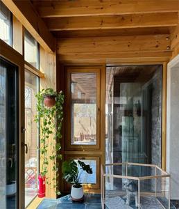 Finestre a battente in legno di Teak massello inclinabile con Design moderno grafica fatta a mano cornice per finestre in legno appeso soggiorno all'aperto - Product Image 6