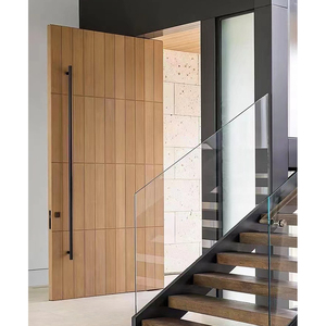 Conception de porte d'entrée extérieure <span class=keywords><strong>simple</strong></span> en bois de teck Hihaus personnalisée pour la maison - Product Image 1