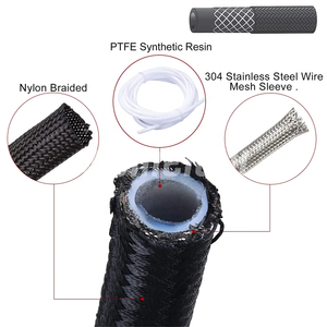 SUMEICHI 8AN PTFE yakıt hattı AN8 E85 naylon örgülü yakıt hortumu siyah performans - Product Image 2