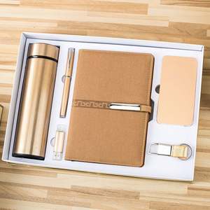 Fun Unique A5 <b>Notebook</b> Pen Vacuum Mug Gift <b>Set</b> with Keyholder/USB Flash and Power Bank for Wedding/office Gift Ideas for Guests - Product Image 4