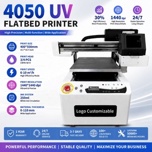 High Precision Dual XP600 Printhead 4050 LED UV Flatbed Printerfor Phone Case Acrylic Glass Metal Custom Printing - Product Image 1