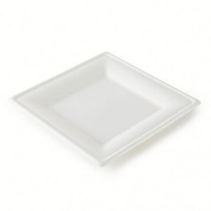 Assiettes jetables compostables biodégradables blanches de 9 pouces en pulpe de bagasse pour restaurants, événements et fêtes (vente en gros) - Product Image 4