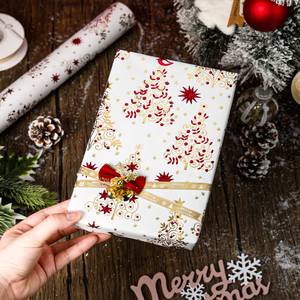 Christmas Tree Pattern Gift <b>Wrapping</b> <b>Paper</b> Double-Sided Art <b>Paper</b> for Holiday Packaging 100GSM Eco-Friendly - Product Image 1