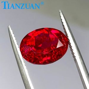 Rubino Sintetico Naturale Taglio Fancy, Gemma Sfusa a Forma Ovale, Rubino Rosso Coltivato in Laboratorio - Product Image 5