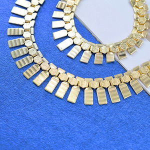 High Quality 14K Gold Plated Copper Romantic Engagement Gift Wedding Earring Necklace and <b>Bracelet</b> <b>Sets</b> - Product Image 3