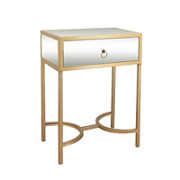 SW Art Design Table console miroir de luxe moderne avec cadre en métal couleur et taille personnalisables pour le salon