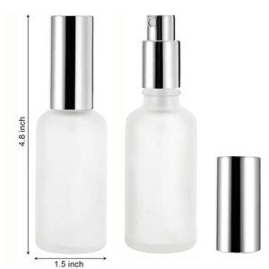 50ml Silver Frosted Glass <b>Spray</b> <b>Bottle</b> for Essential Oils Frosted <b>Empty</b> Perfume Atomizer Dropper Refillable Fine Mist Carton - Product Image 1